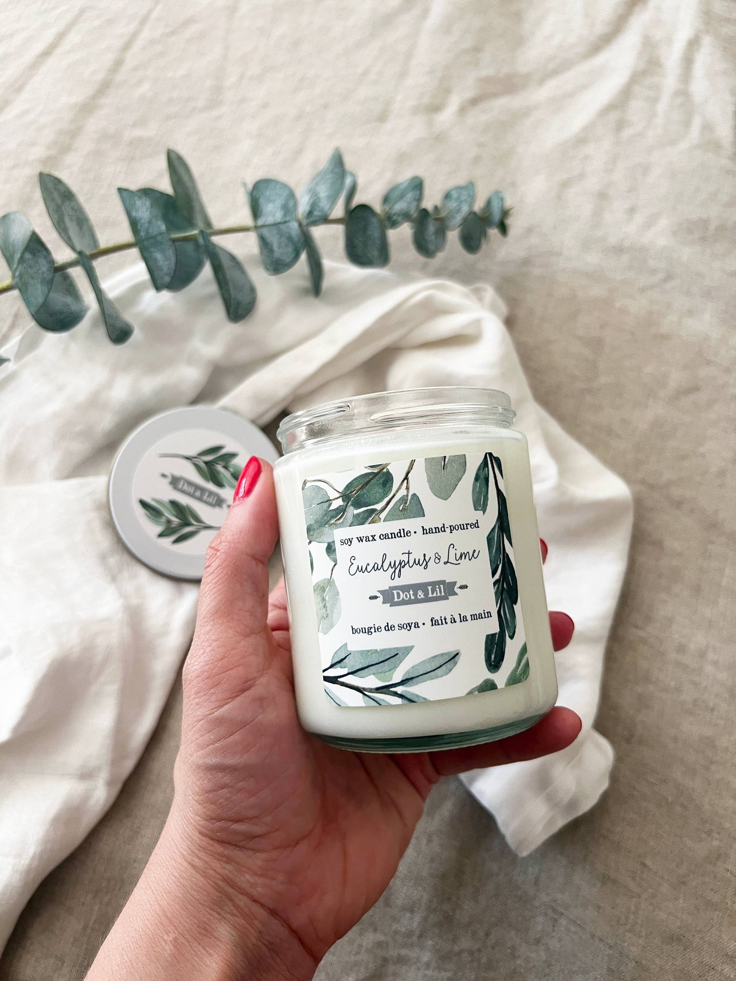 Eucalyptus & Lime Candle - Dot and Lil