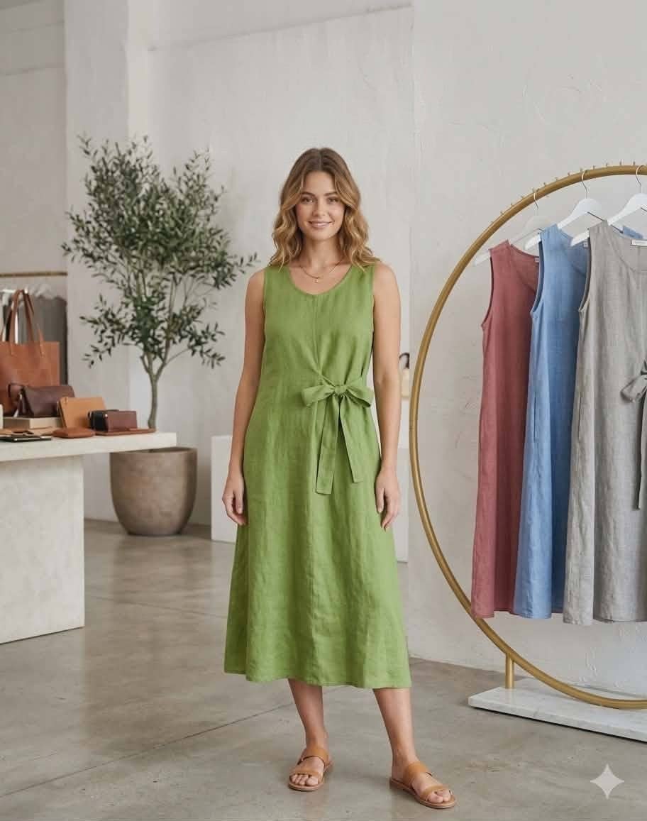 Classic Linen dress - OS