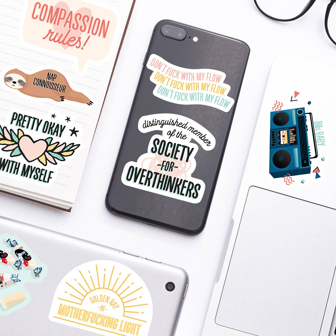 Society for overthinkers vinyl sticker