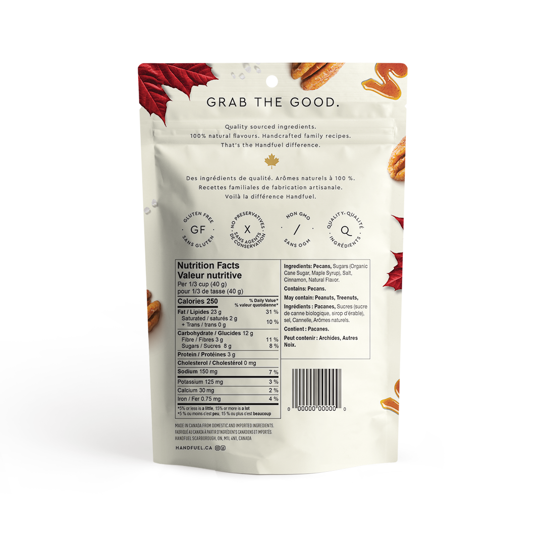 Handfuel Maple Glazed Pecans