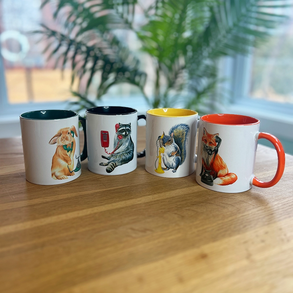 Animals on the Phone Mugs