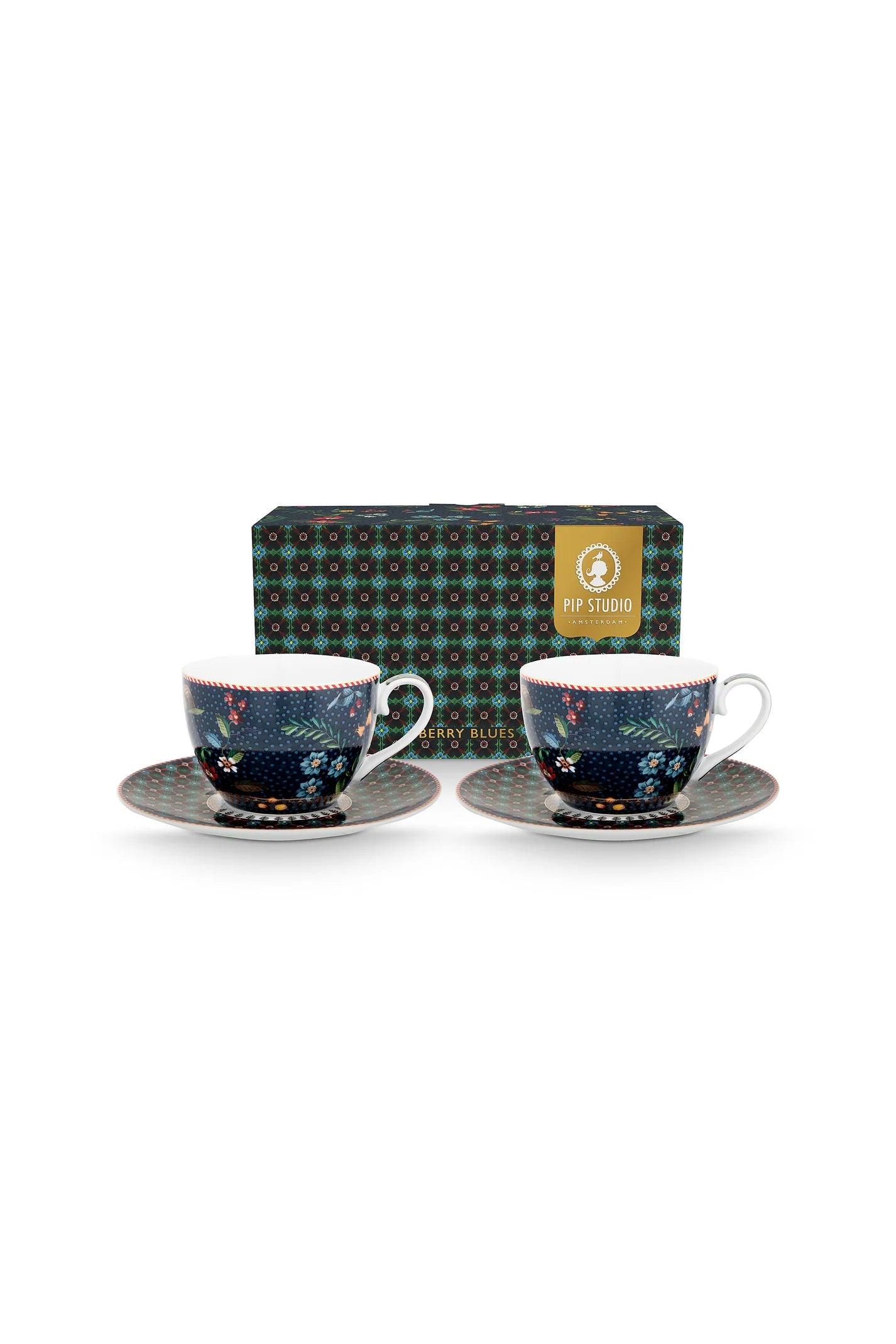 Berry Blues Teacup and Saucer Gift Set of 2