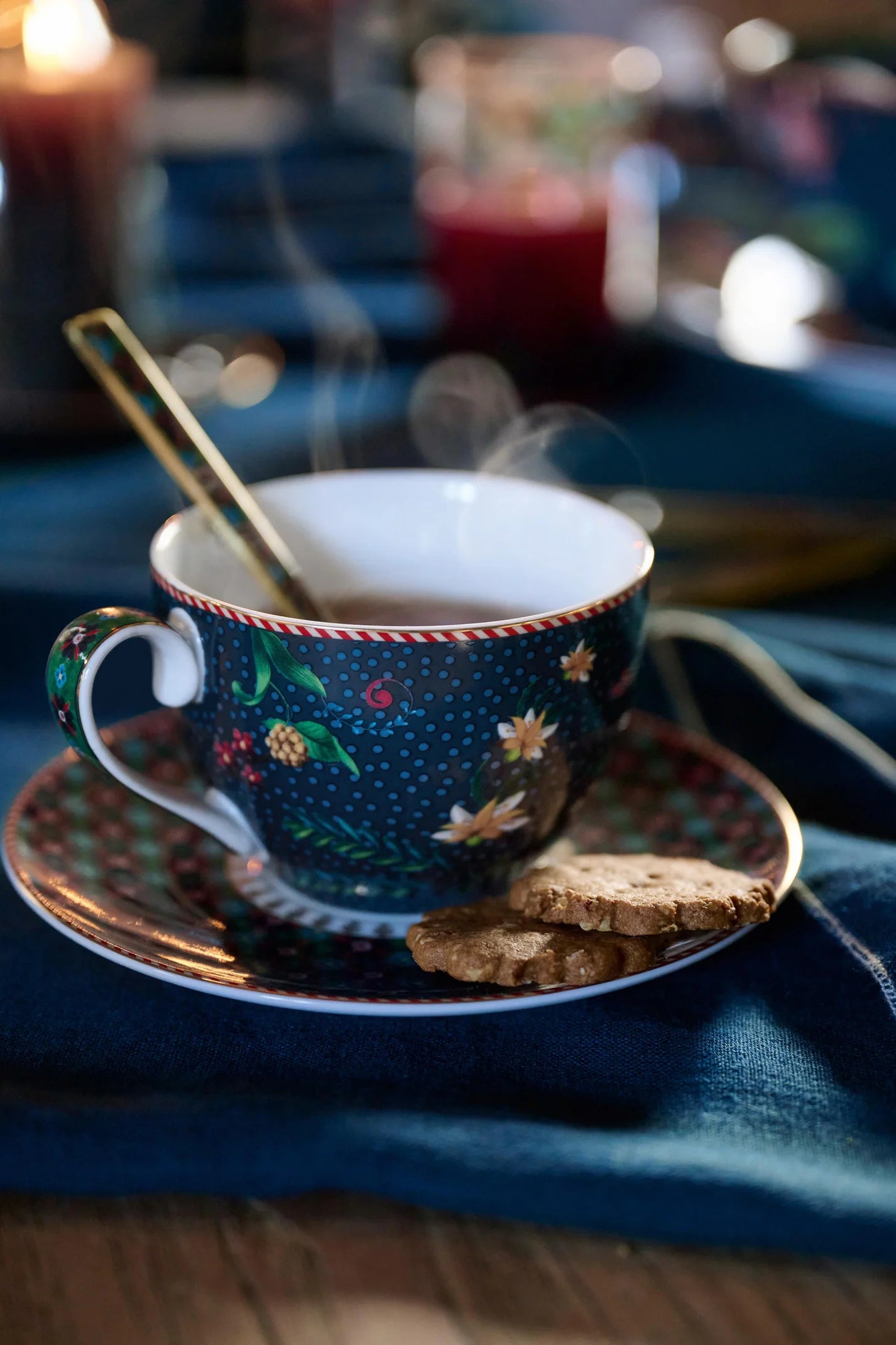 Berry Blues Teacup and Saucer Gift Set of 2