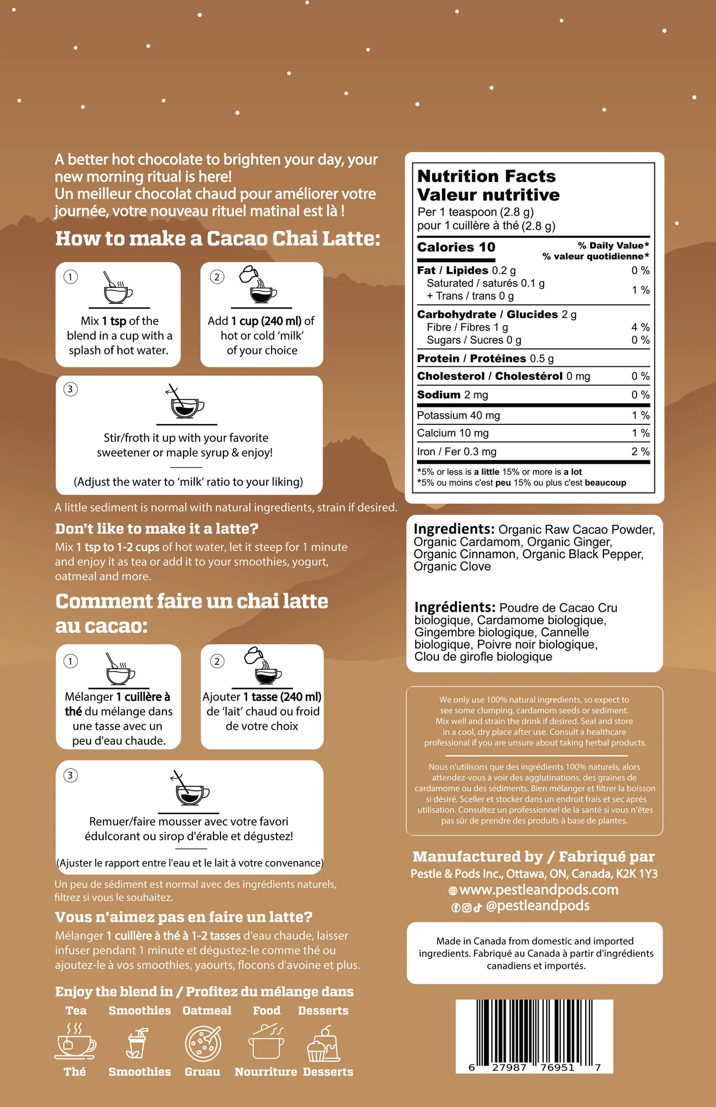 Cacao Chai Superfood Latte Blend