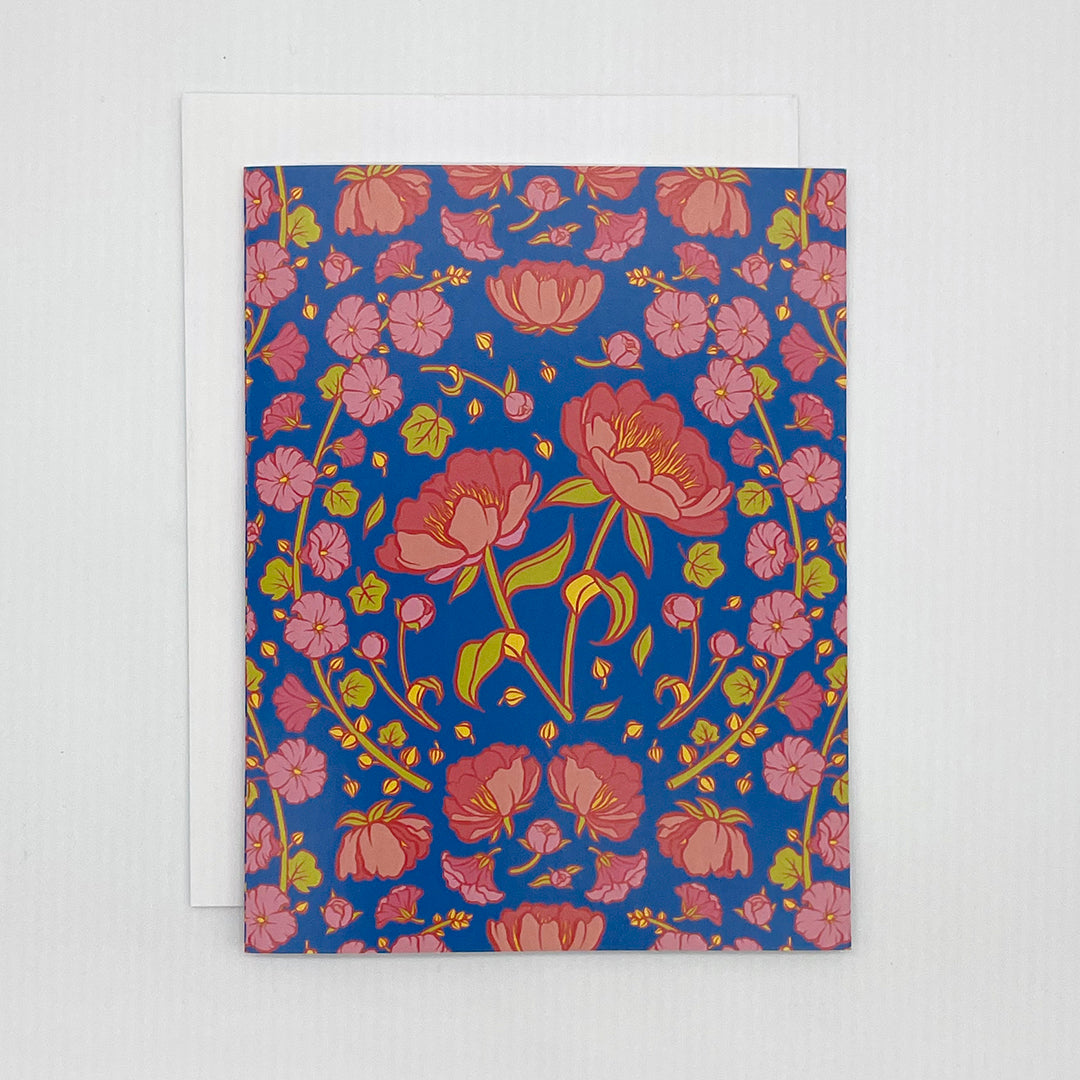 Peonies Blank Card