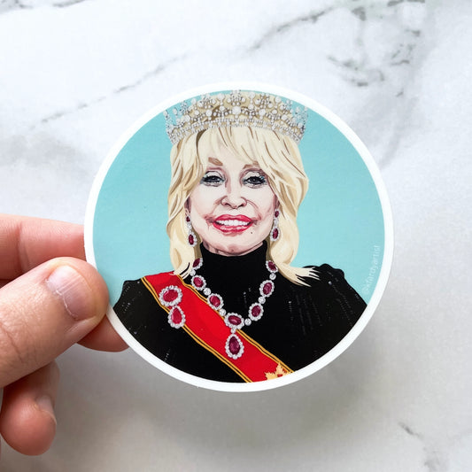 Dolly, A Literal Queen vinyl art sticker - Kristin Fardy