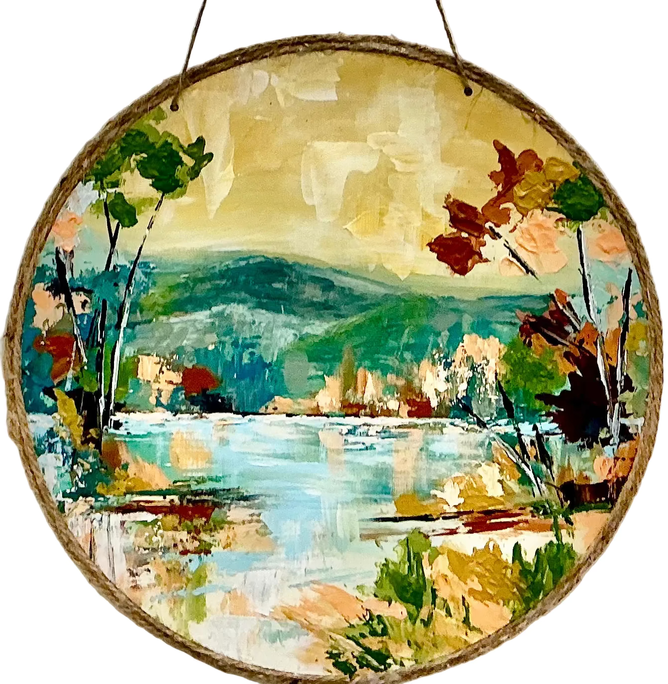 Fall Abstract Landscape Sign with Cintia Polary
