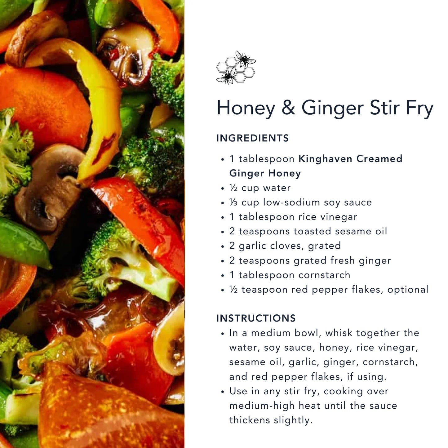 Kinghaven Ginger Creamed Honey