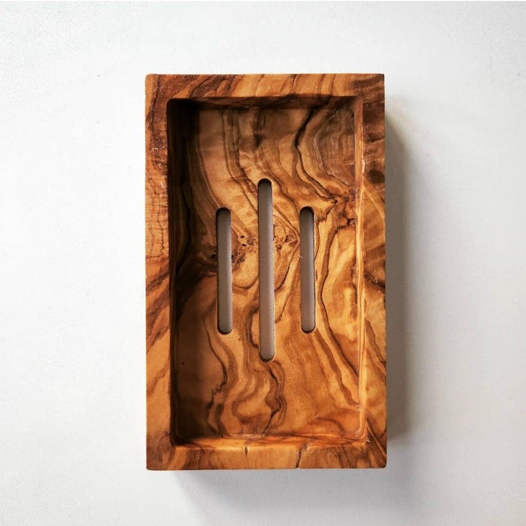 Olive Wood Soap Dish - Dyari