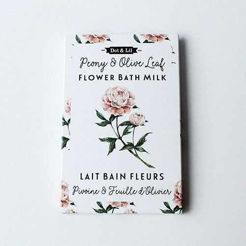 Peony and Olive Leaf Bath Milk Sachet - Dot and Lil