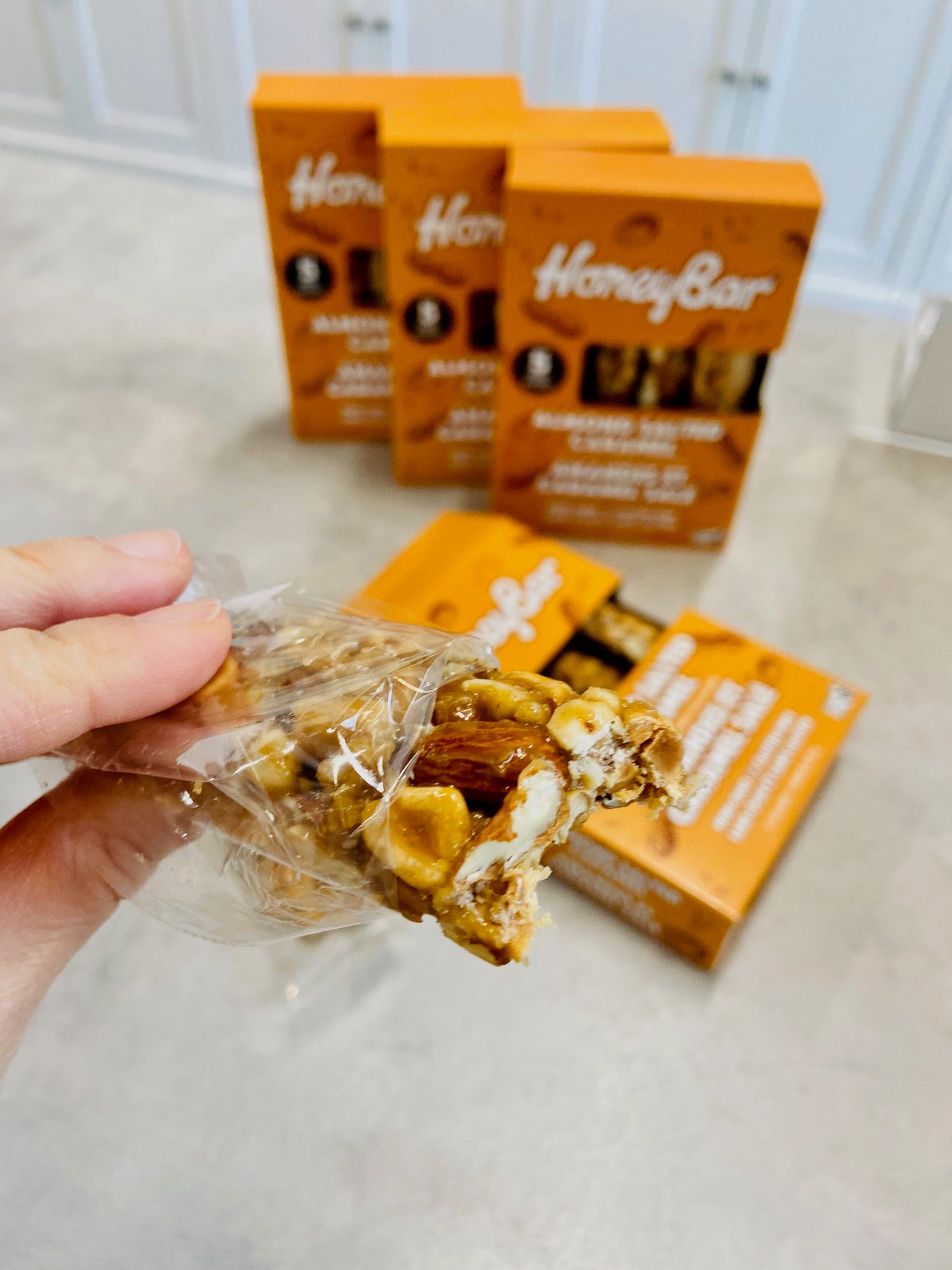 Almond Salted Caramel Snack Bars