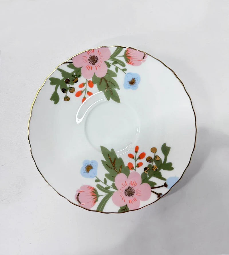 Mimosa Blossom and Nectarine Teacup Candle in Gift Box