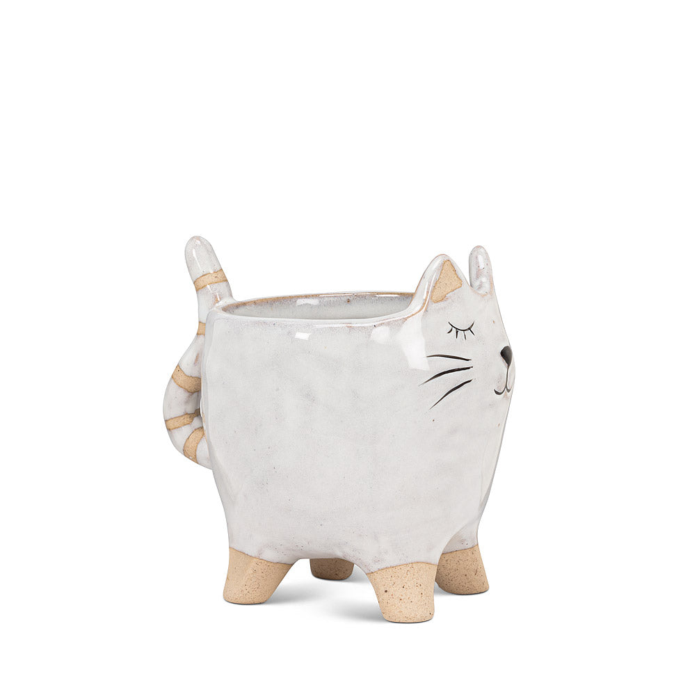 Small Cat with Tail Planter - Abbott Collection