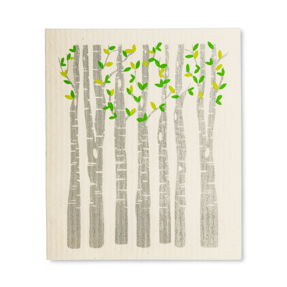 Swedish Dish Cloth Set - Cardinal in Tree
