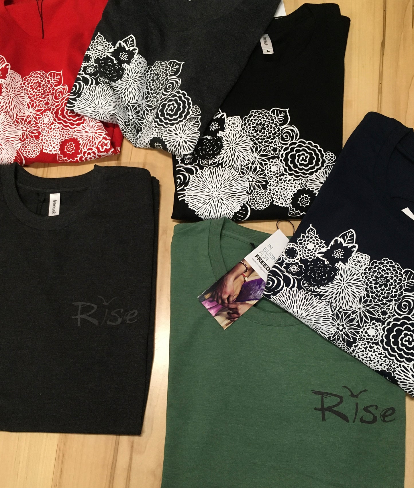 Bloom Tshirt Long Sleeve in Black - Kindred Apparel