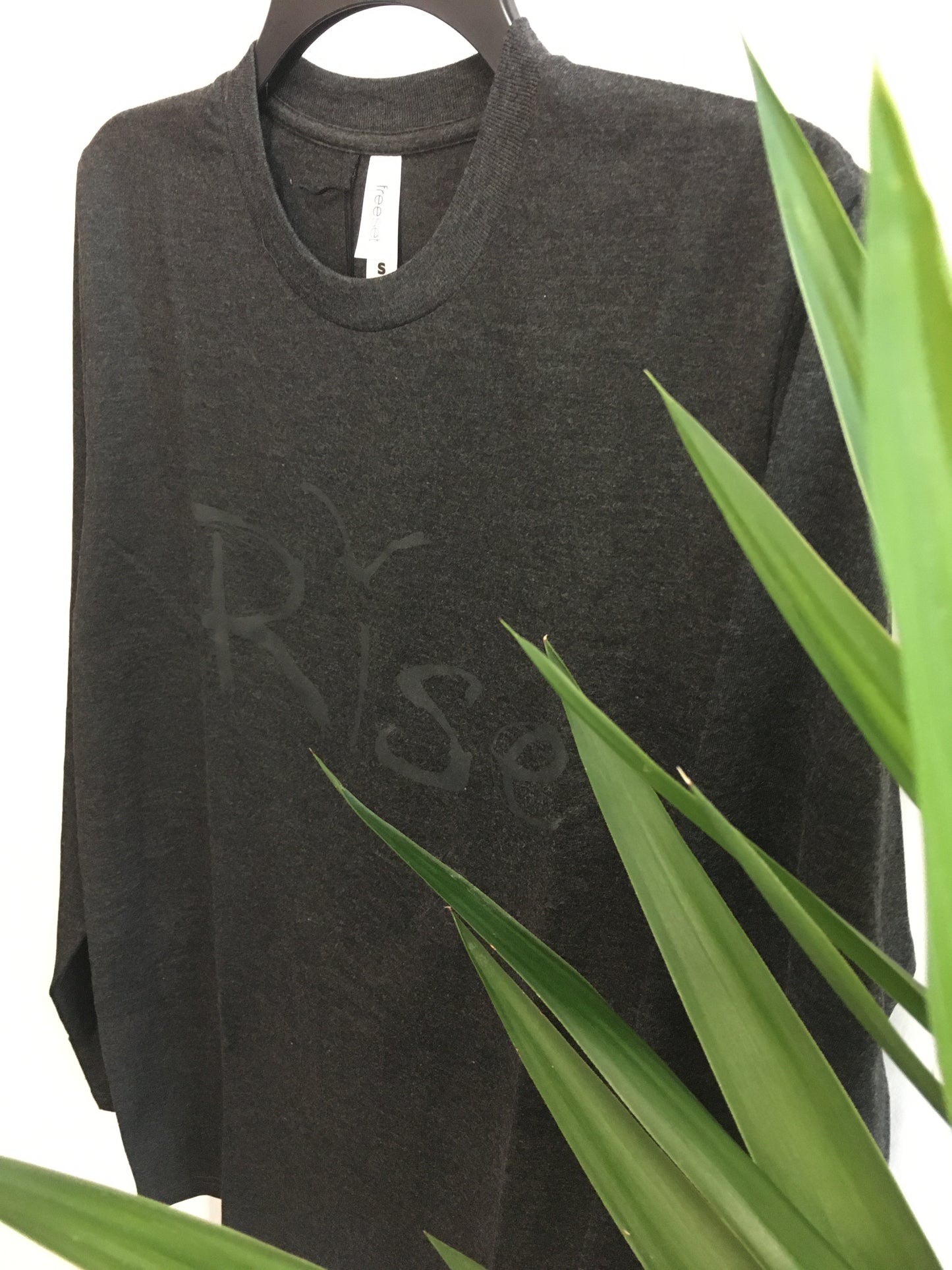 Rise Long sleeve Tshirt Unisex in Charcoal Bi-Blend - Kindred Apparel