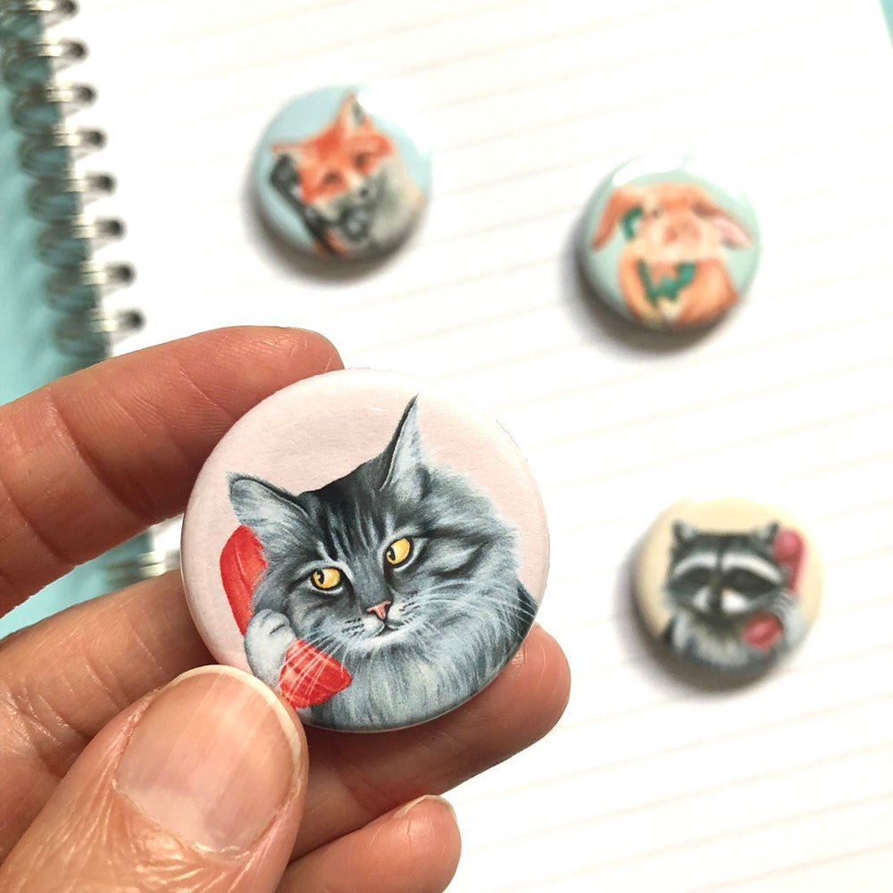 Animals on the Phone Magnets - Amelie Legault