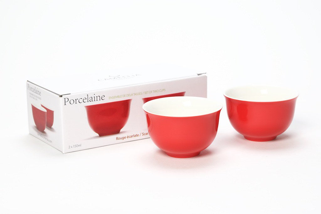 Porcelain Cups - Scarlet Red - Camellia Sinensis