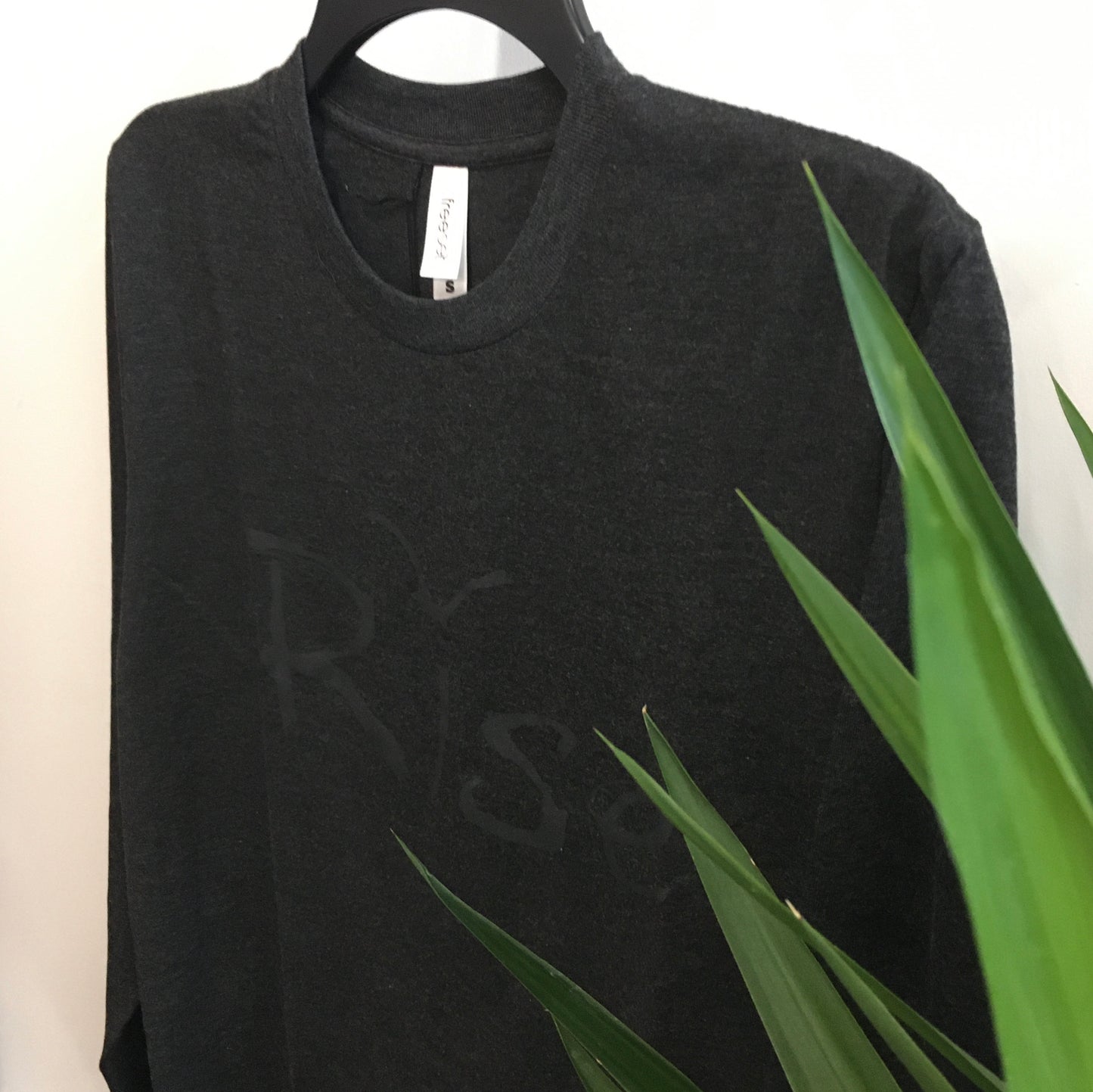 Rise Long sleeve Tshirt Unisex in Charcoal Bi-Blend - Kindred Apparel