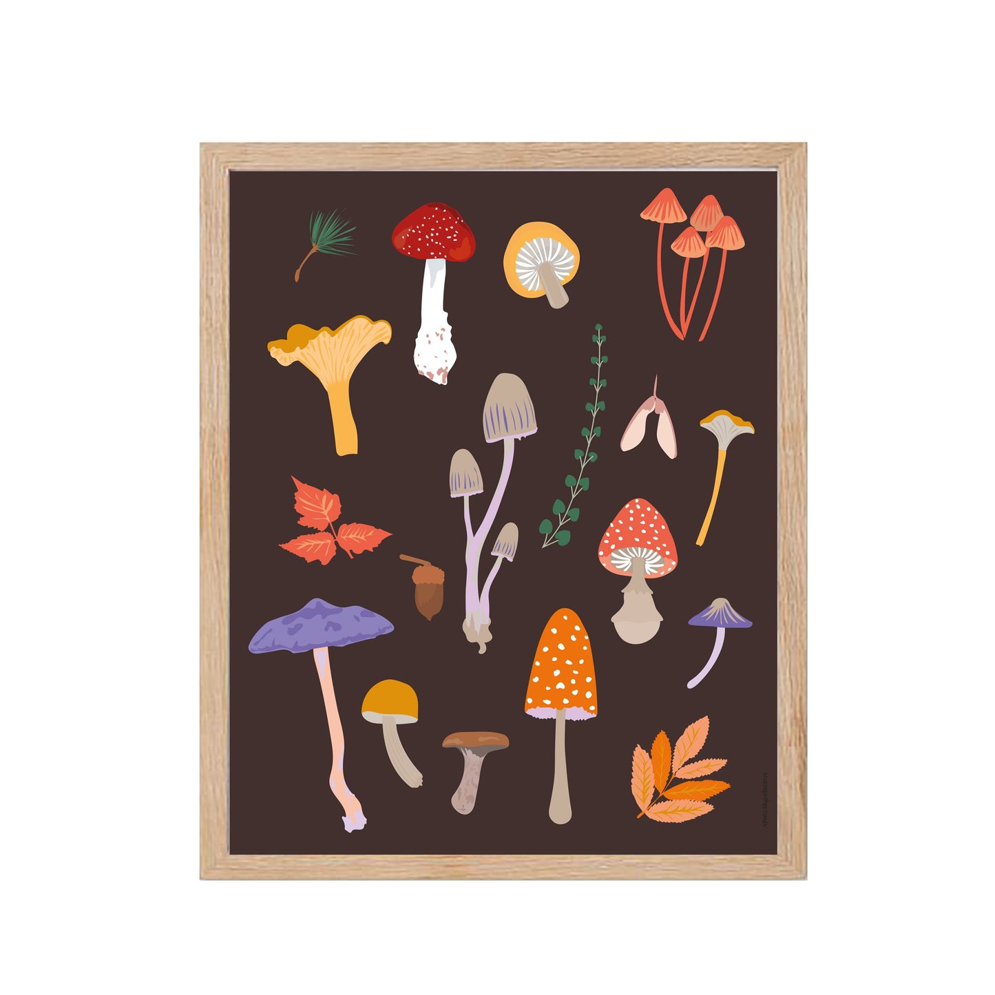 Mushrooms Art Print - Lili Graffiti