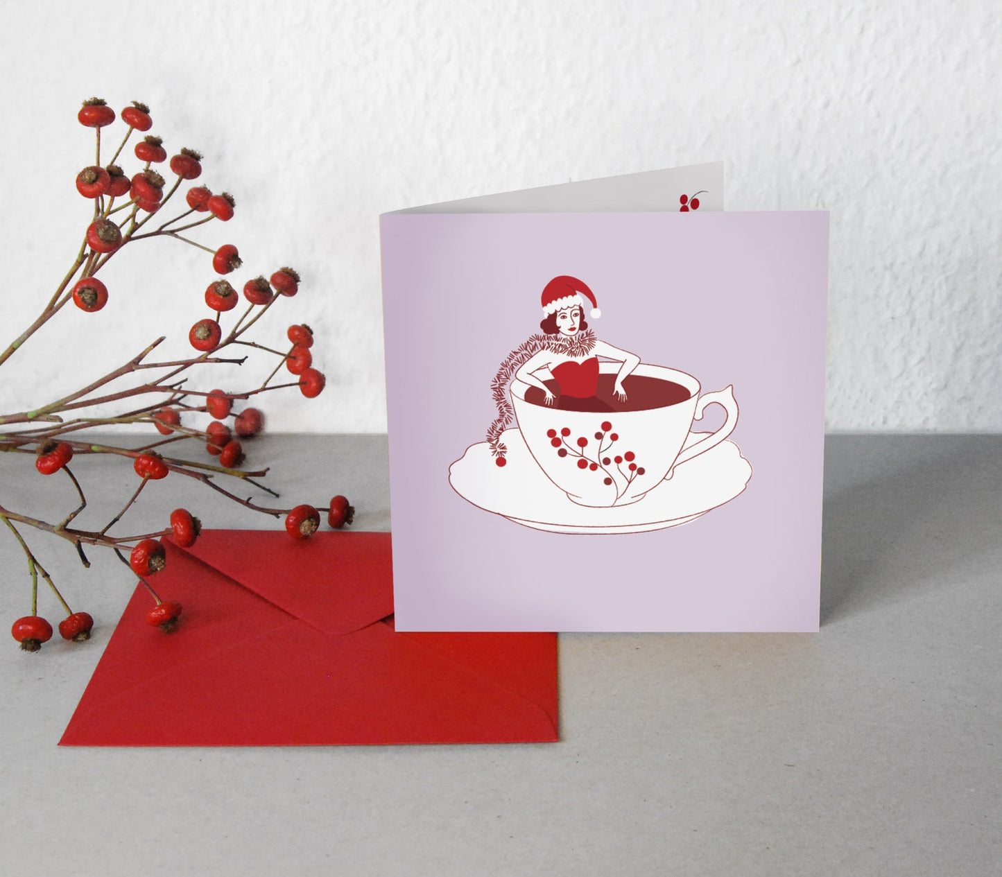 Teacup Christmas Lady