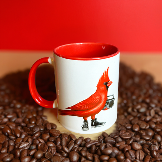 Cardinal wearing shoes Mug