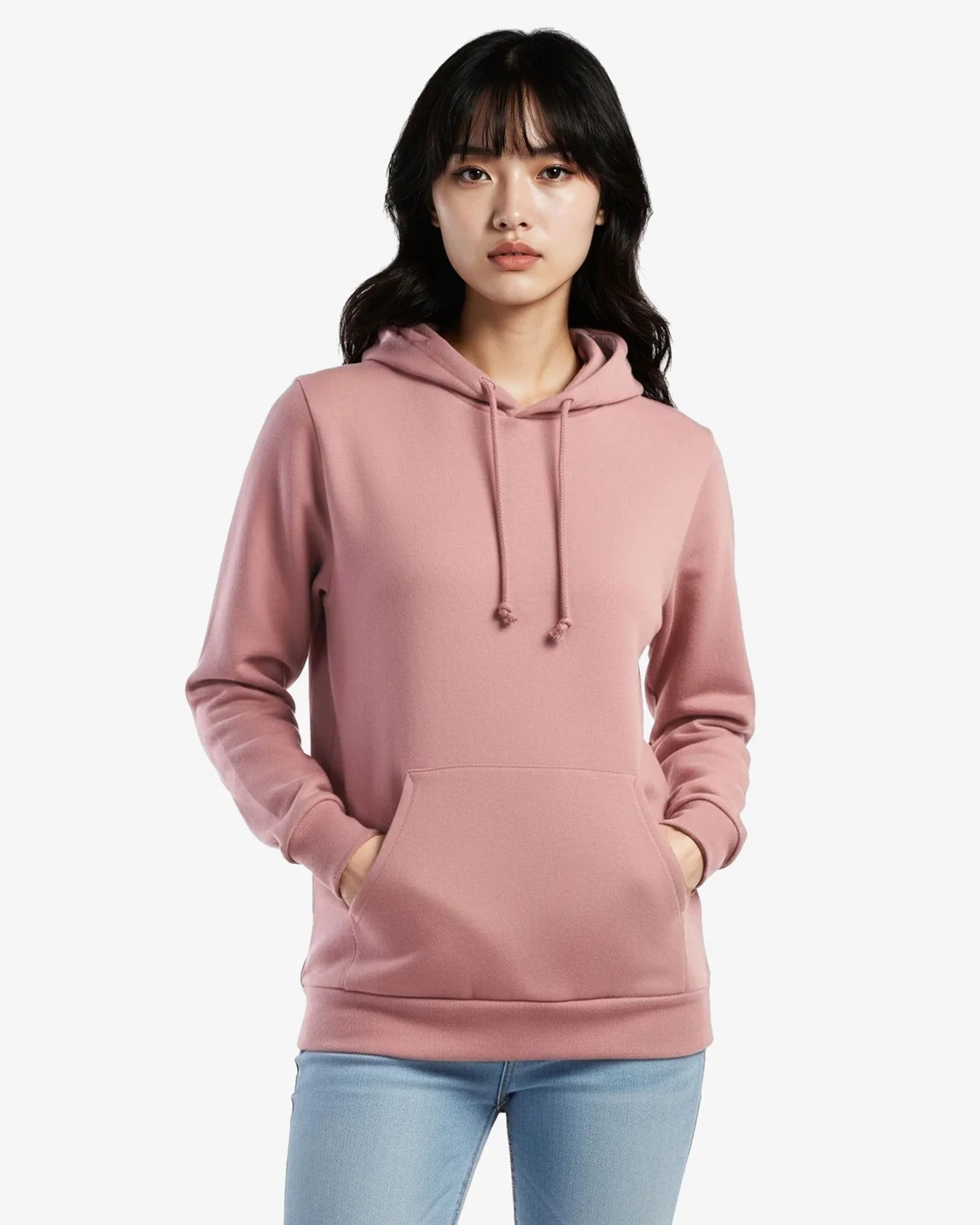 Canadian Made Hooded Sweatshirt in Dusty Rose