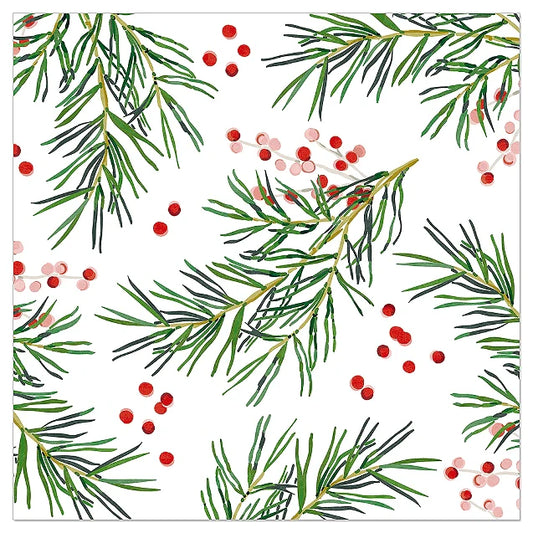 Holiday Napkins Holly Berries