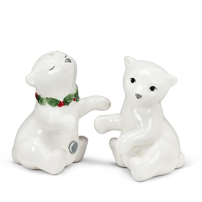 Hugging Polar Bear Cub Salt & Pepper Shaker