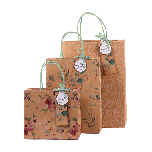 Gift Bags Organic Eucalyptus Blossom Hearts