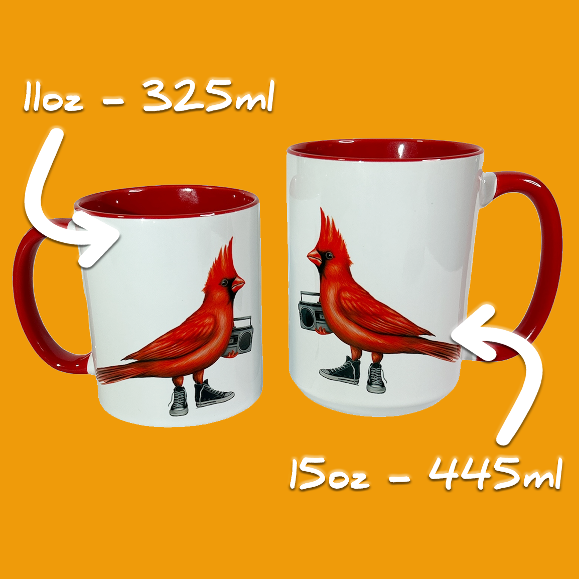 Cardinal wearing shoes Mug