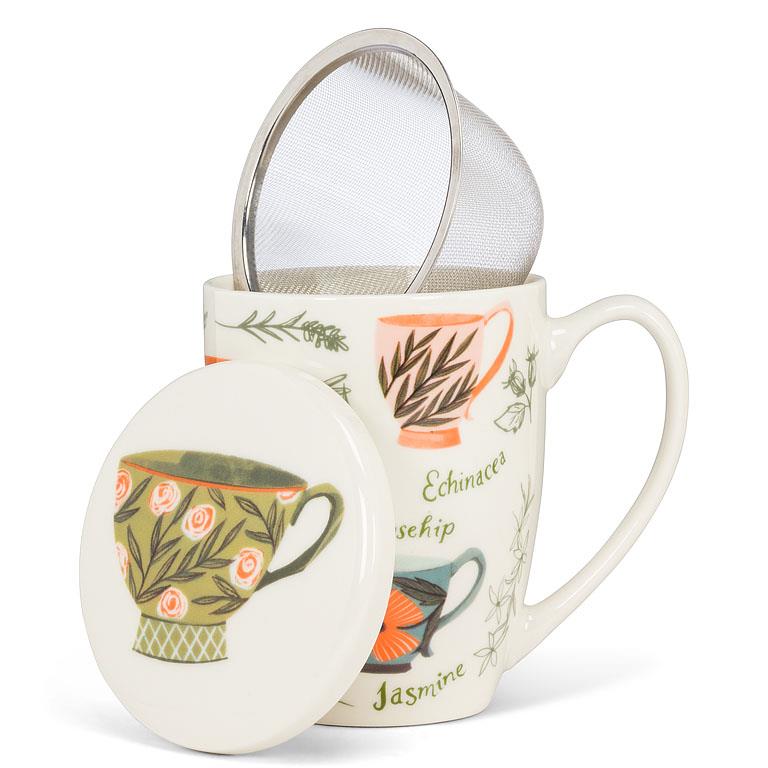Tea Garden Mug and Strainer