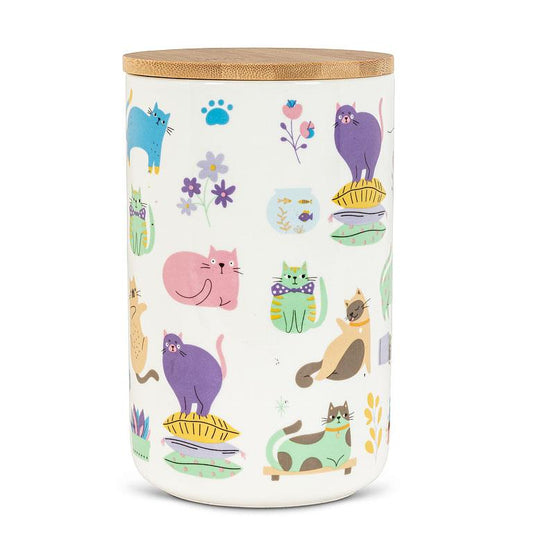 Cats and Flowers Canister