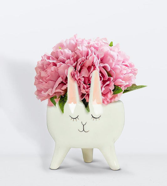 Small Rabbit with Ears Planter