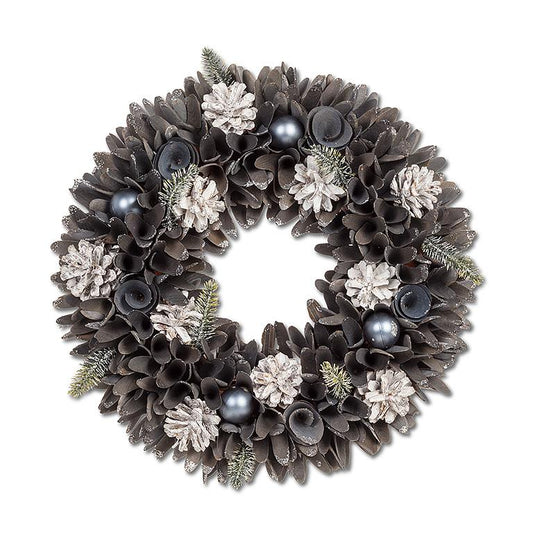 Florette Wreath with Pinecones - Abbott Collection