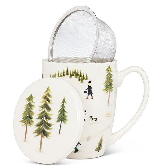 Outdoor Ski Village Infuser Mug with Lid - Abbott Collection