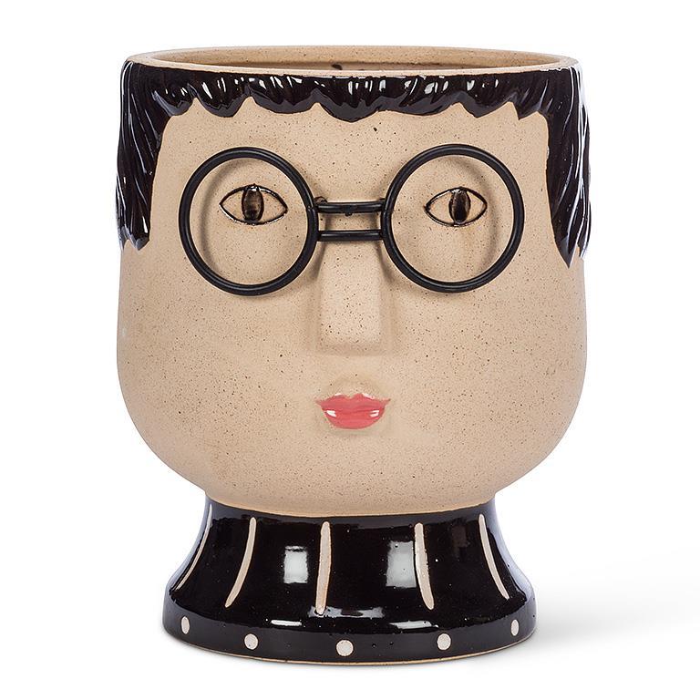 Face with Glasses Planter - Abbott Collection