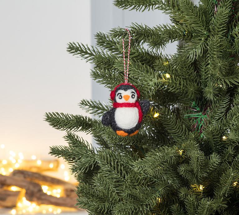 Penguin with Ear Muffs Ornament