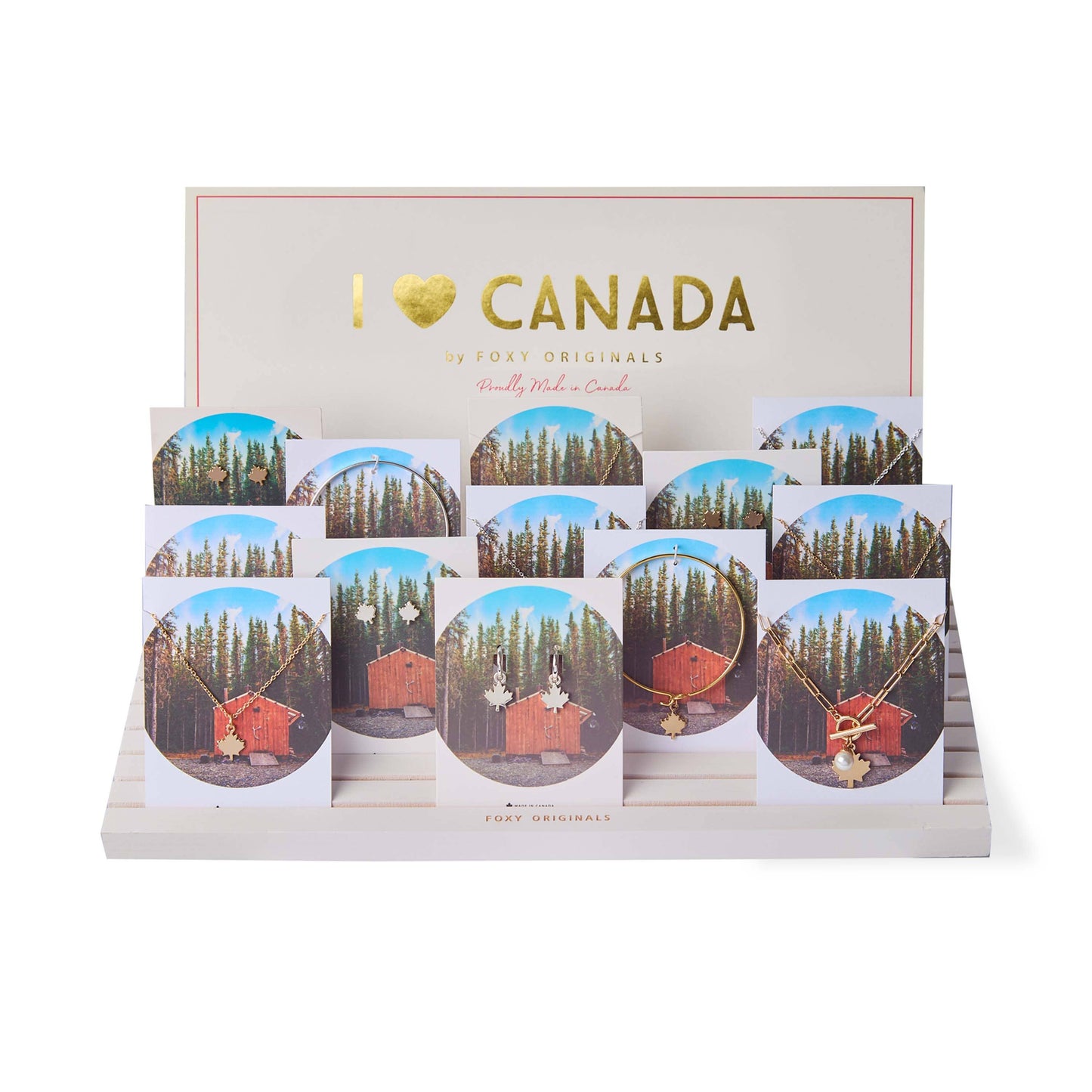 I Love Canada Collection - Gold Plated Maple Leaf Jewellery