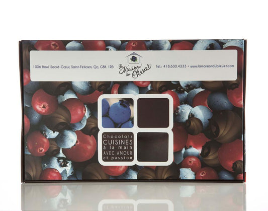 Chocolate Covered Cranberries and Blueberries - La Maison du Bleuet