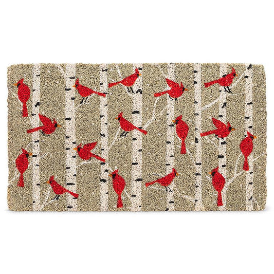Cardinals and Birch Doormat - Abbott Collection