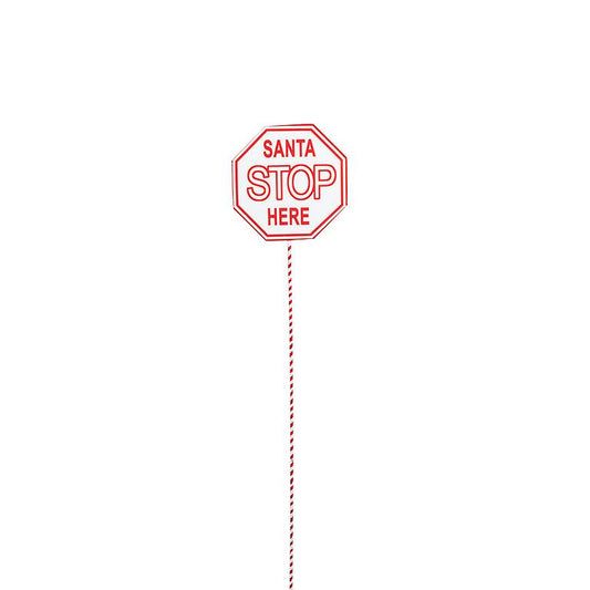 Santa Stop Here Sign - Abbott Collection