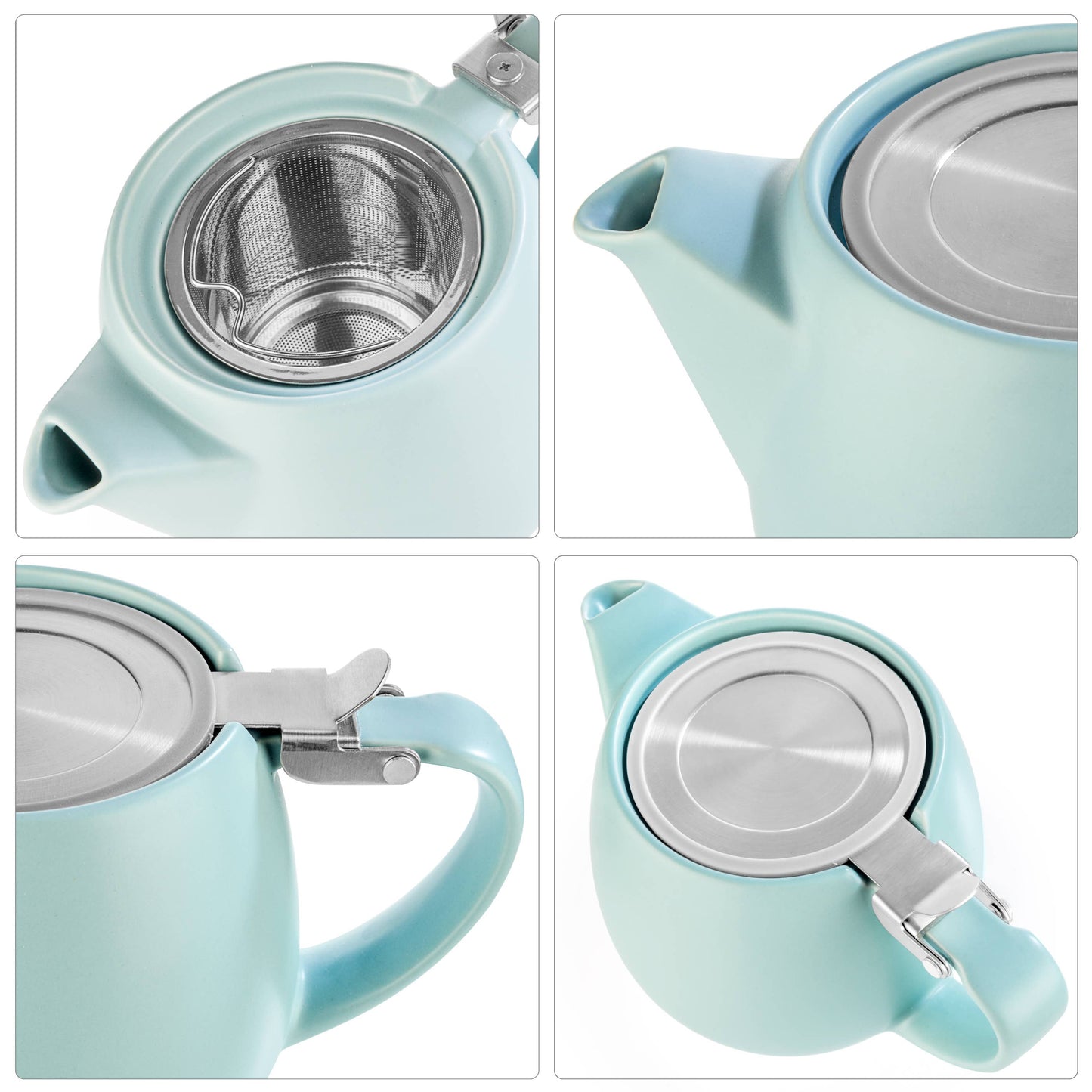 Pluto Porcelain Teapot with Metal Infuser 18.2oz