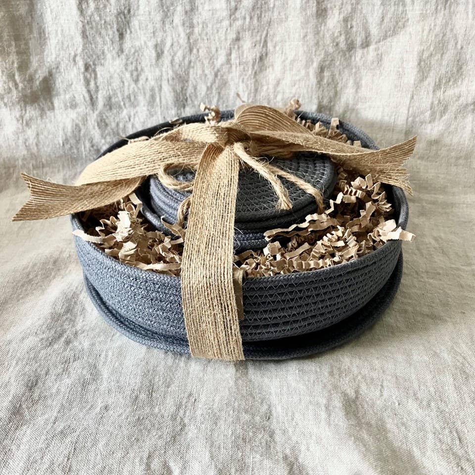 Grey Rope Home Decor Gift Set
