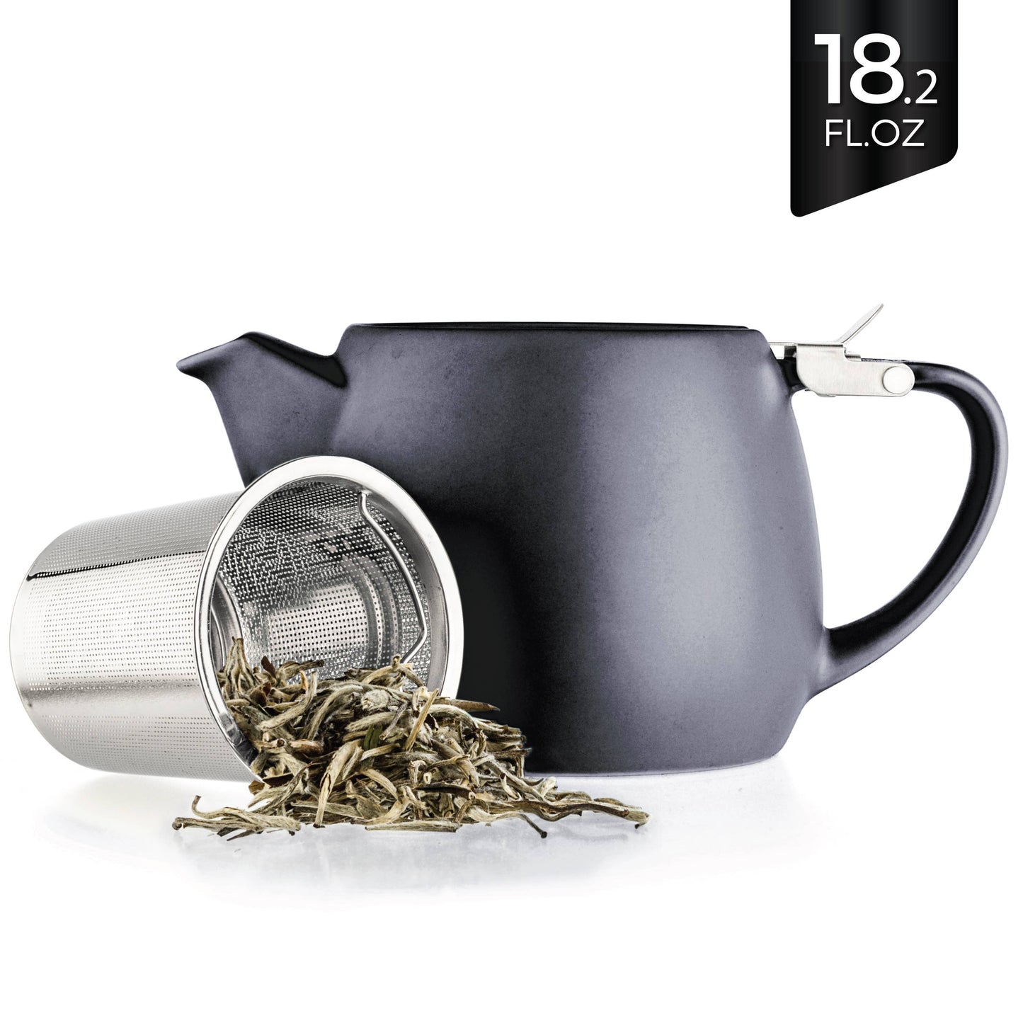 Pluto Porcelain Teapot with Metal Infuser 18.2oz