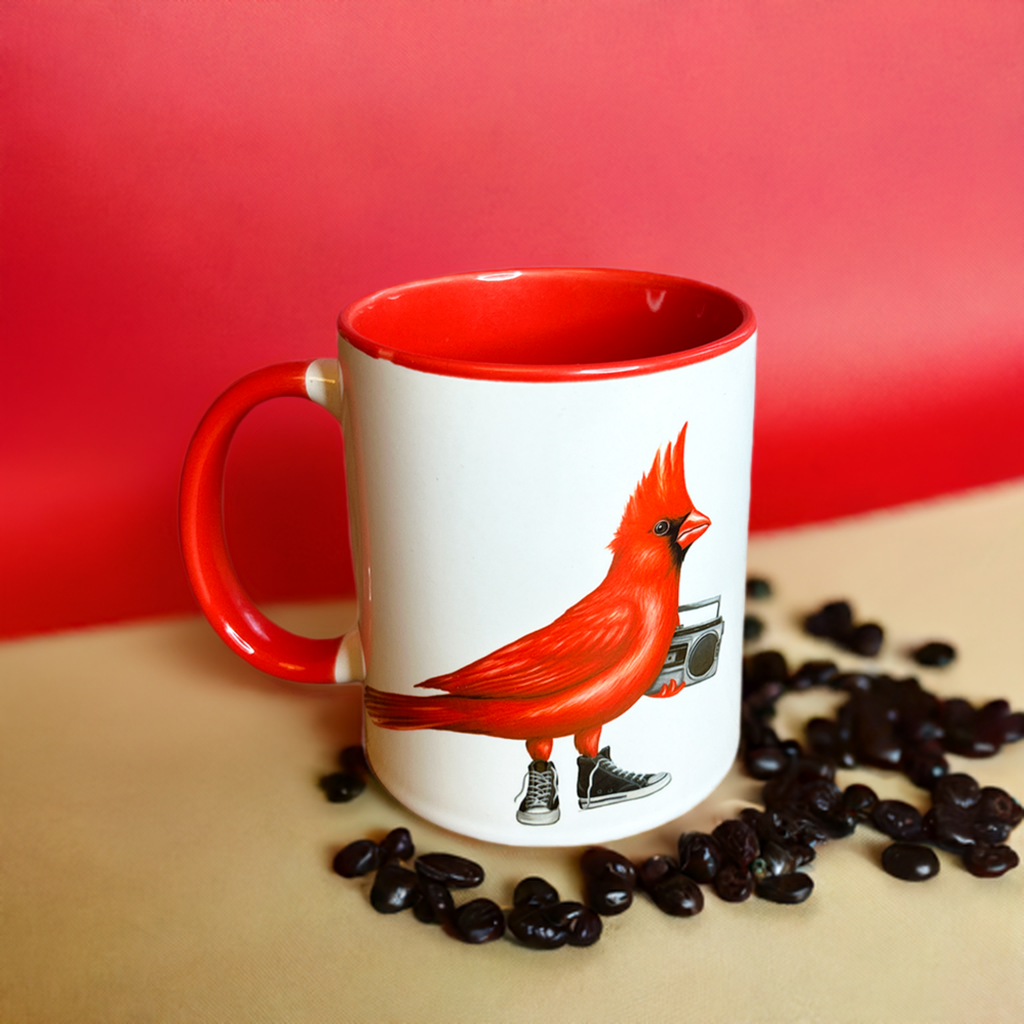 Cardinal wearing shoes Mug