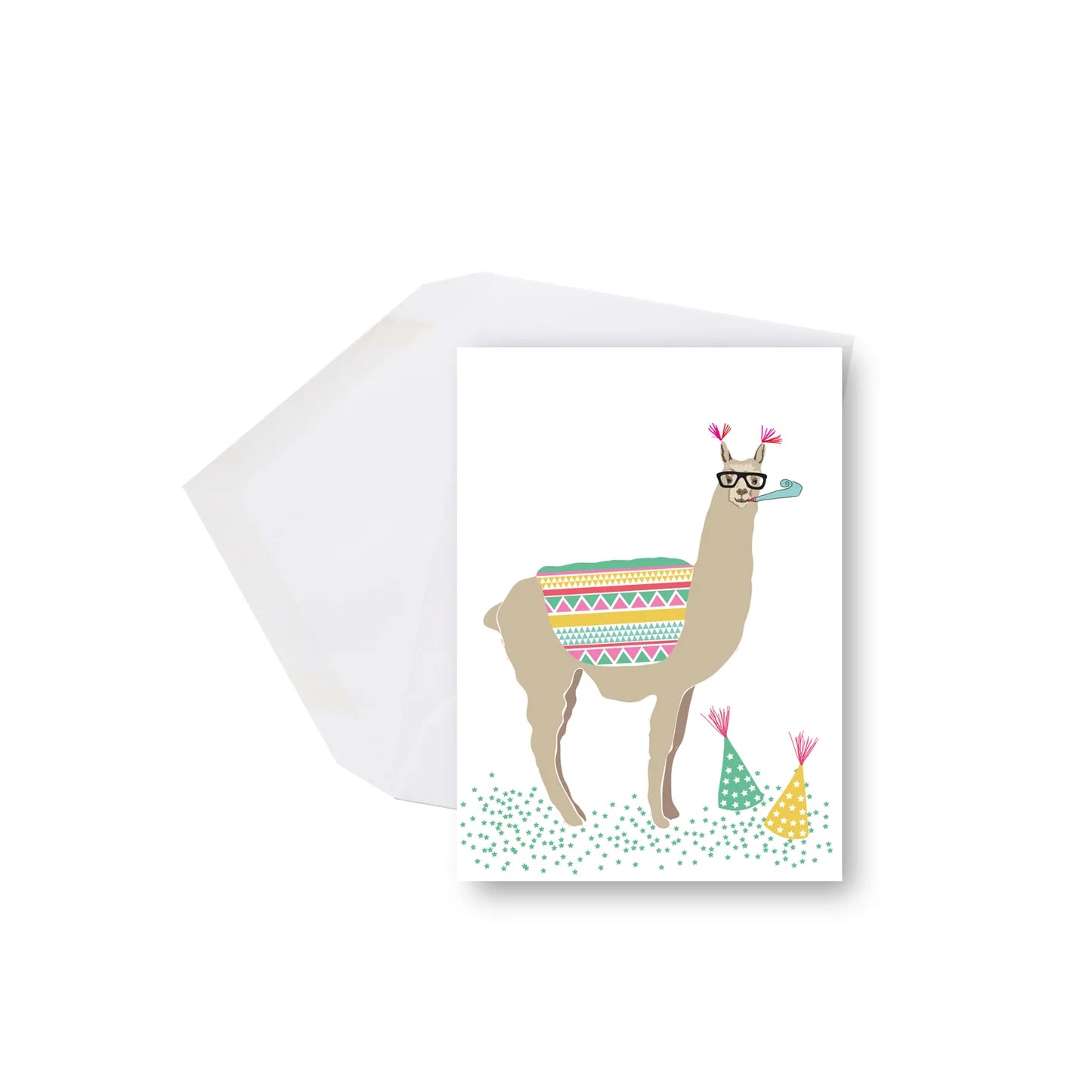 Happy Birthday Lama Mini Greeting Card - Lili Graffiti