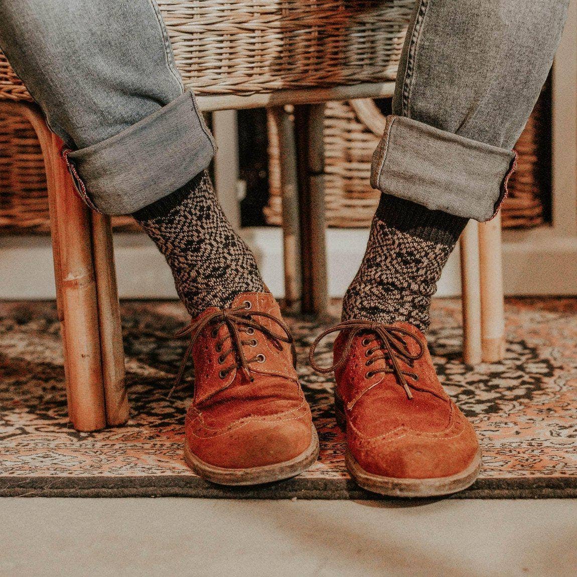 Nordic Socks Merino Wool in PERFORM™ (Ulf - Rose) - Unisex