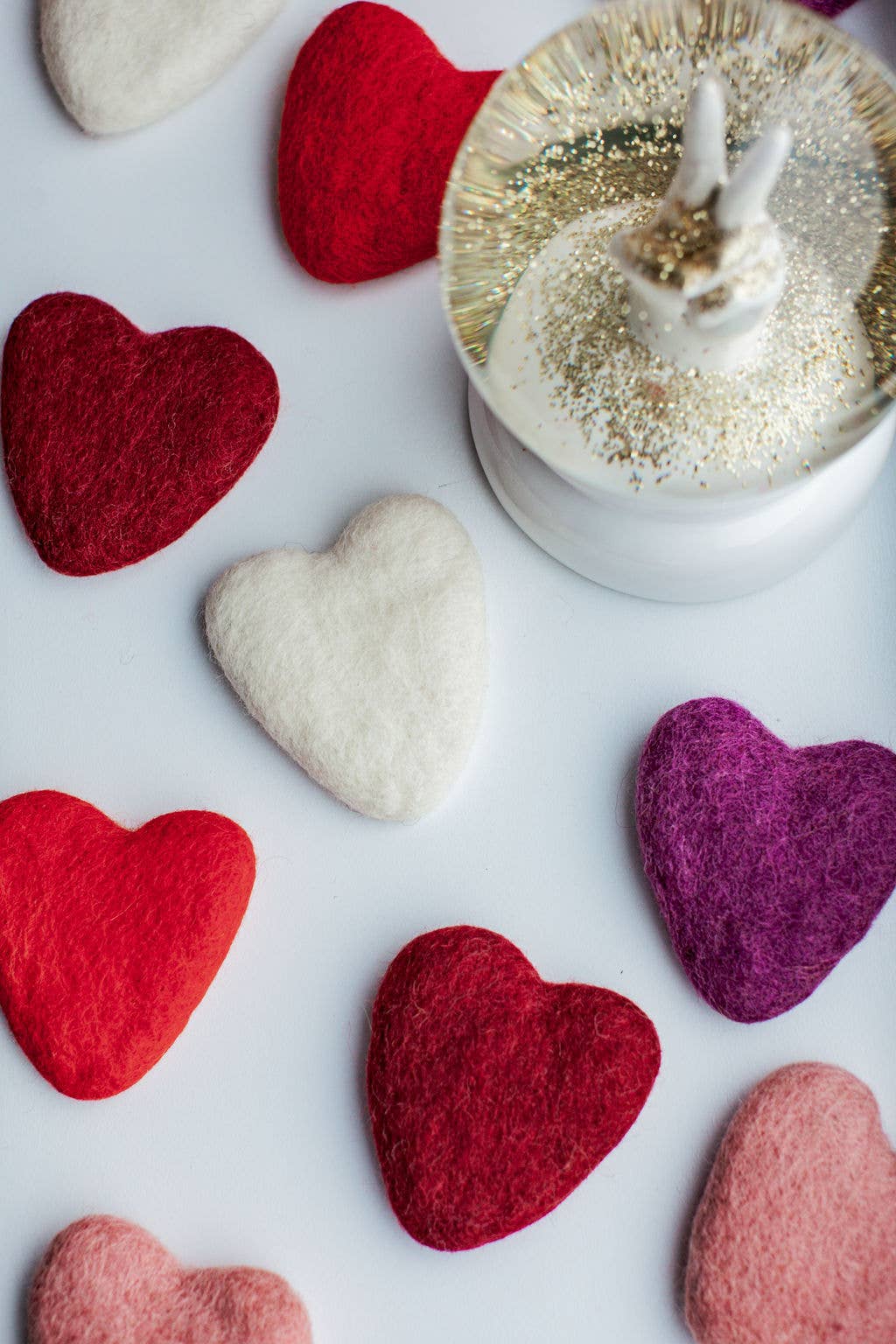Handmade Felt Hearts - Colored