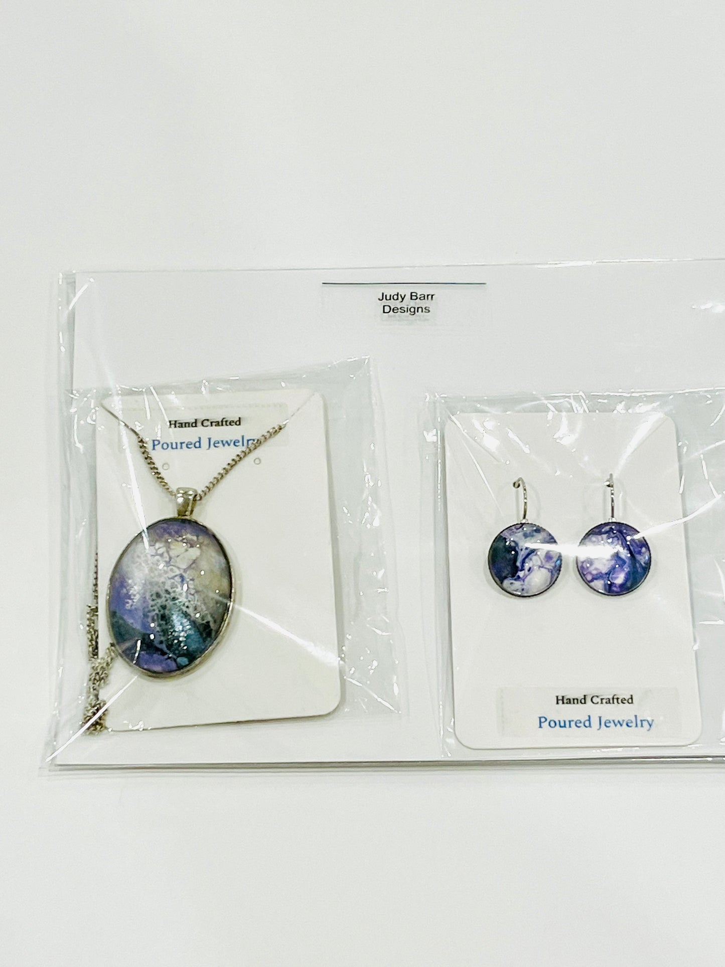 Poured Art Jewelry Sets by Judy Barr